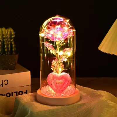 Immortal Flower Glass Dome LED Light 